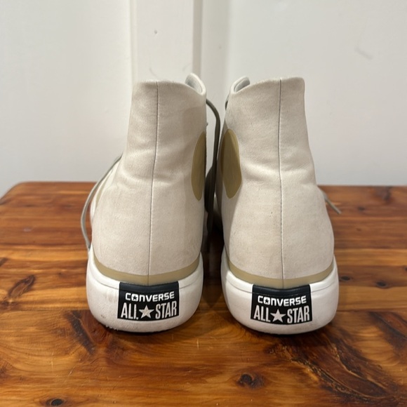Converse High All Star Beige Two Toned Hi Top Sneakers - Picture 3 of 7